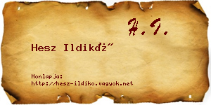 Hesz Ildikó névjegykártya