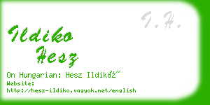 ildiko hesz business card